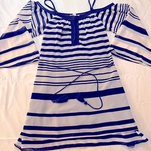 Double zero lined bell sleeve mini dress/top size medium
